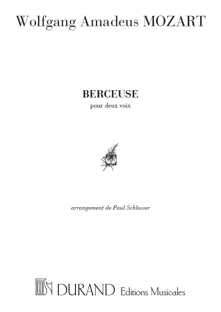 Berceuse 2 Voix Egales